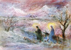 画像1: クリスマスカードcc4 On the wintry way